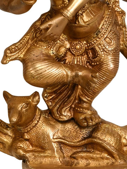 ब्रासुर्रा™ बड़े भगवान गणेश नटराज के रूप में पीतल में | ऊंचाई 29.5 इंच और वज़न 18.27 किग्रा