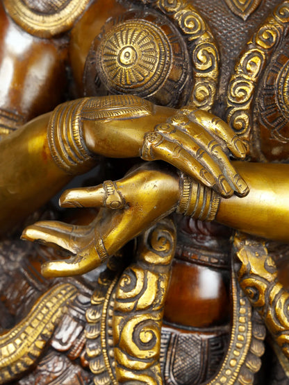 Brassaura® Brass Radha Krishna Statue | Height 47.05 Inches & Weight 110 kg