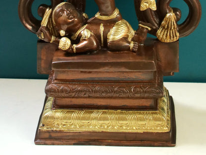 Brassaura™ Sixteen Armed Dancing Ganesha as Nataraja | Pure Brass Statue | Height 26 Inches & Weight 22.40 Kgs