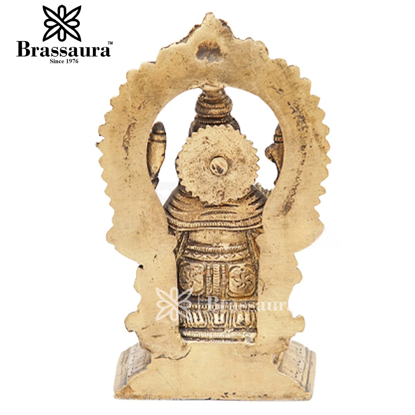 Brassaura™ Brass Ganesha Idol for Home and Decor | Weight 1.4 Kgs | Height 6.5 Inches