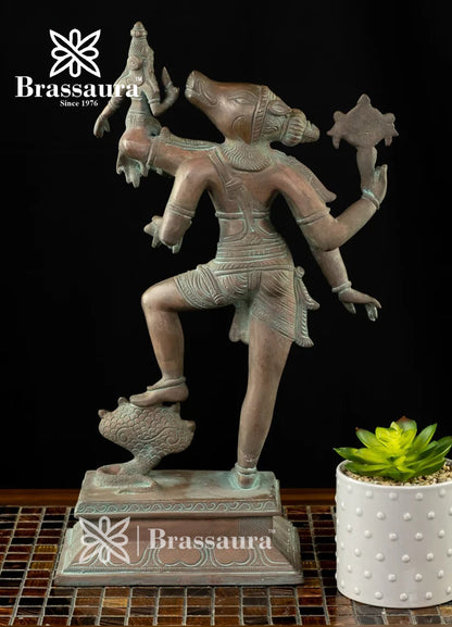 Brass Varah Statue Weight 7.2 Kg And Height 17.5 Inch