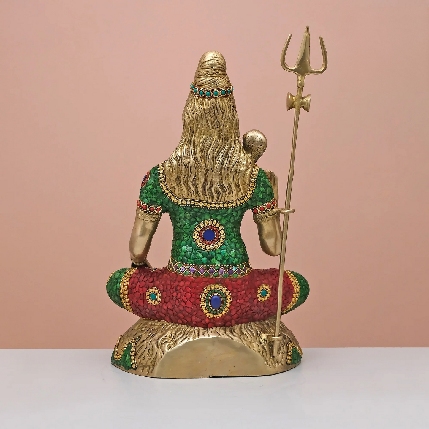 Brassaura® Brass Lord Shiva with Trishul Statue | Height 21.5 Inches