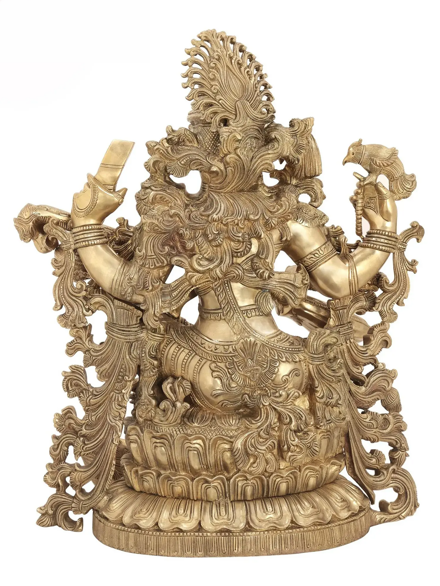 Brassaura® Brass Saraswati Statue | Height 33.07 Inches & Weight 85 kg