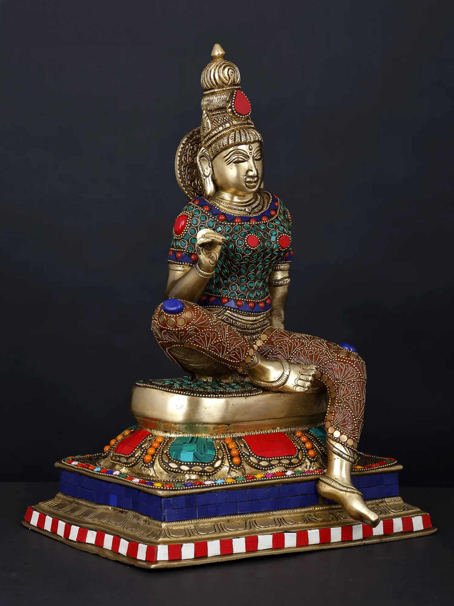 Brassaura® Brass Goddess Parvati Statue | 13.98 Inches | 7.95 kg
