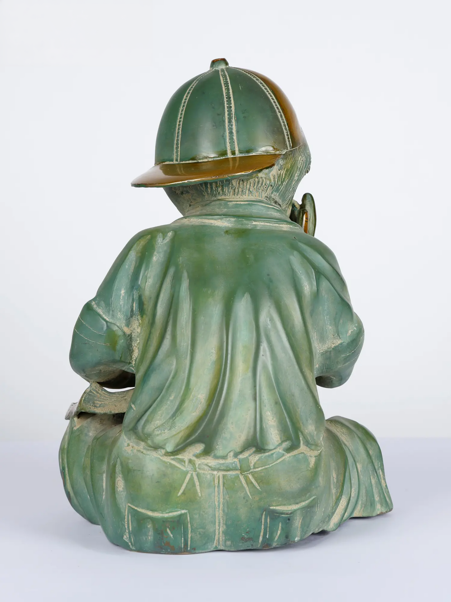 Brassaura® Reading Boy Brass Statue with Antique Patina | Pure Brass | Height 12 Inches & Weight 8.65 kgs