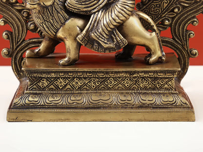 Brassaura® Brass Maa Durga Statue | Height 14.57 Inches & Weight 5.50 kg