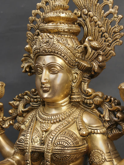 Brassaura® Brass Laxmi Statue | Height 25.00 Inches & Weight 26.30 kg