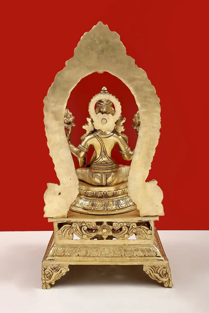 Brassaura® Brass Lakshmi Maa Statue | Height 20.5 Inches & Weight 13.13 kg