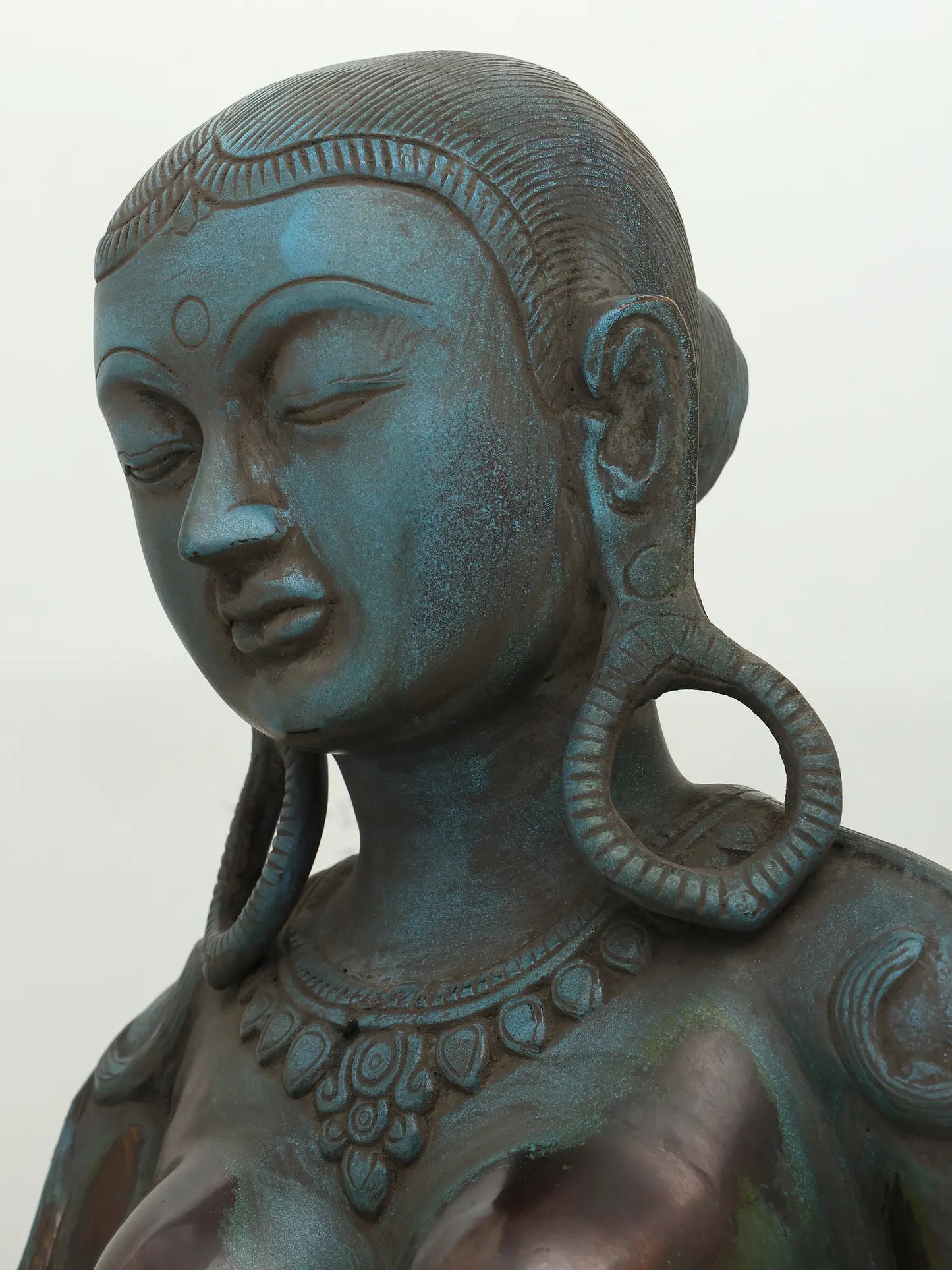 Brassaura® Brass Goddess Parvati Statue | Height 18.5 Inches & Weight 15.19 kg