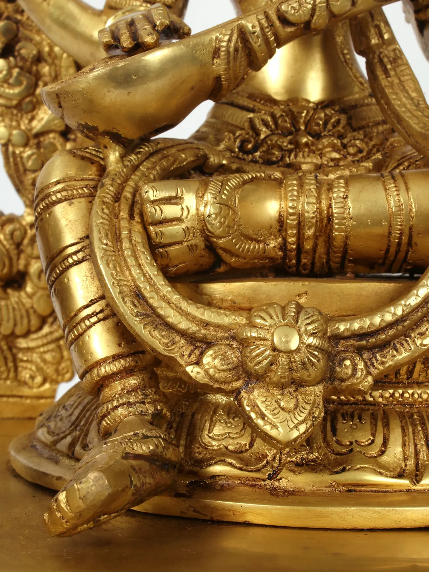 Brassaura® Brass Saraswati Statue | Height 20.47 Inches & Weight 13.53 kg