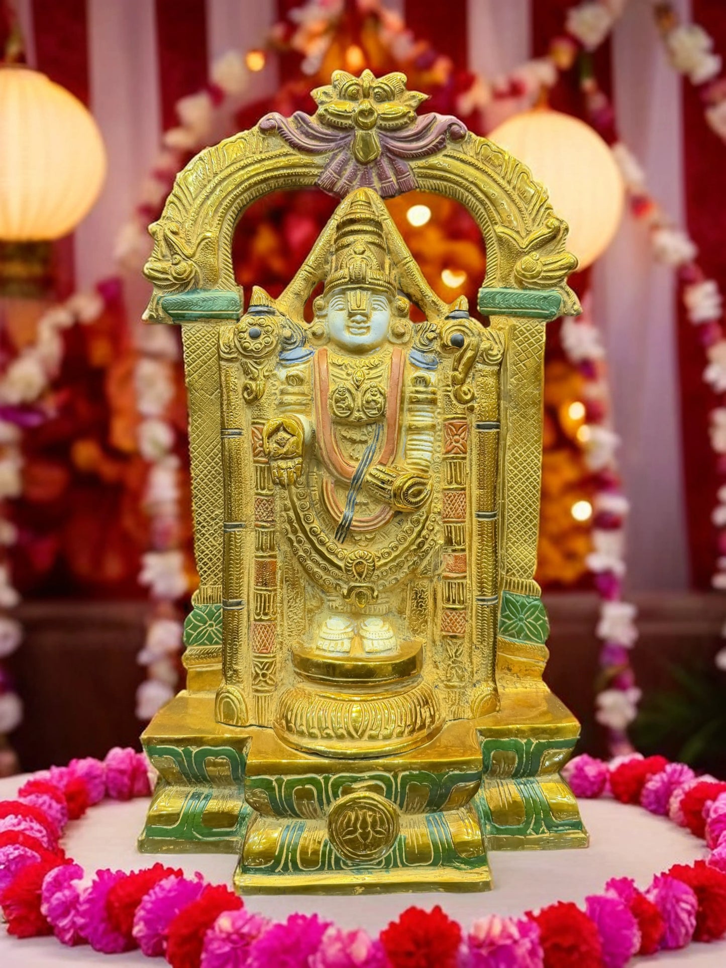 Brassaura® Brass Balaji Statue | Height 21 Inches