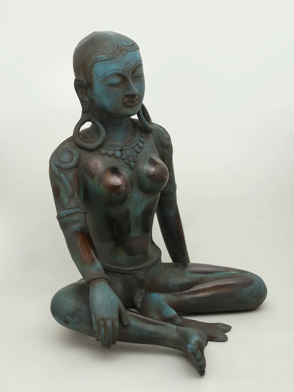 Brassaura® Brass Goddess Parvati Statue | Height 18.5 Inches & Weight 15.19 kg