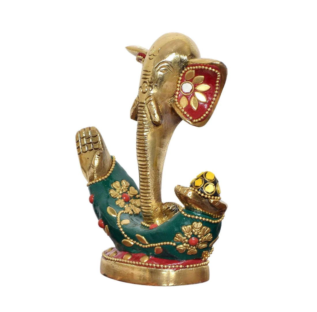 Brassaura® Brass Modern Ganesha Idol | Height 5 Inches