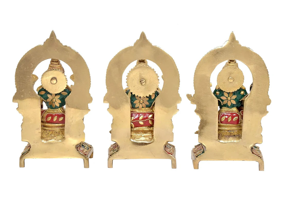 ब्रासोरा® वृंदावन वेणुगोपाल कृष्ण पीतल की प्रतिमा मोर के साथ | एंटीक नीला और सुनहरा रंग | ऊँचाई 20 इंच