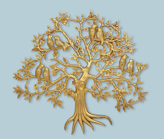 Brassaura® Brass Kalpavriksha Tree Wall Hanging | Height 23 Inches
