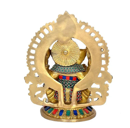 Brassaura® Brass Ganesha Statue | 10 Inch Lord Ganesh Idol