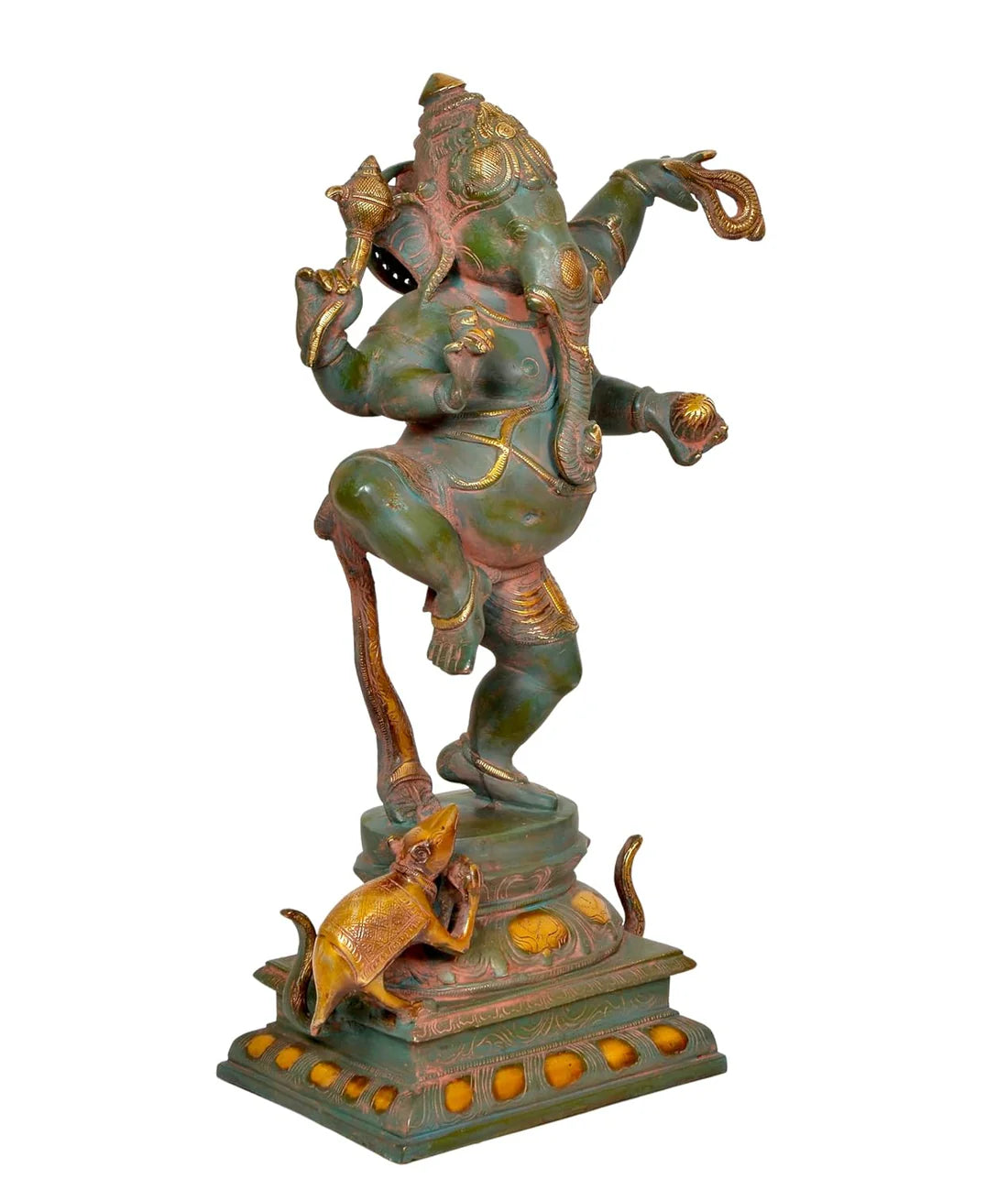 Brassaura® Brass Dancing Lord Ganesha Statue | Height 19 Inches