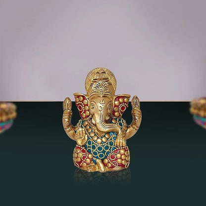 Brassaura® Brass Lord Ganesha Statue | Height 4 Inches