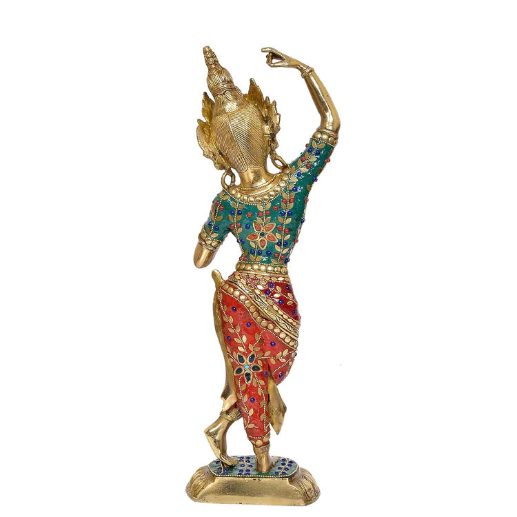 Brassaura® Brass Standing Dancing Tara Devi Statue | Height 20 Inches