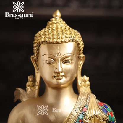 Brass Buddha For Home And Décor Weight 18.54 kg Height 20 Inch