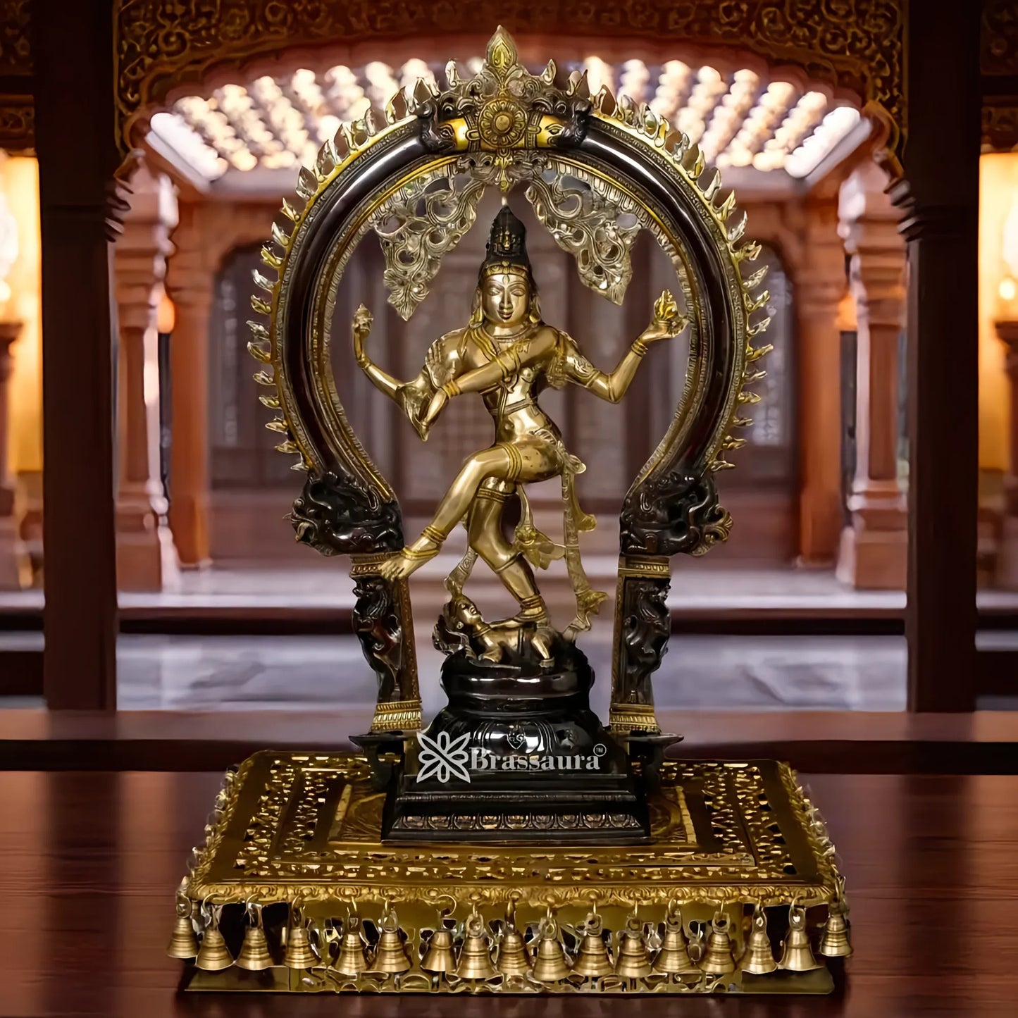 Brassaura® Brass Nataraja Statue | Antique Brown Finish | Height 26 Inches