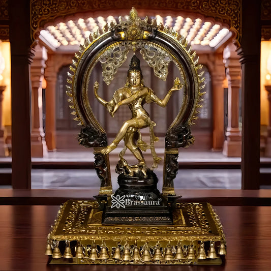 Brassaura™ Brass Nataraja Statue | Antique Brown Finish | Height 26 Inches & Weight 16.3 Kgs
