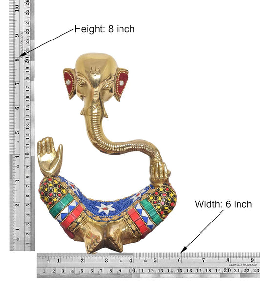Brassaura® Brass Modern Ganesha Statue | Height 8 Inches