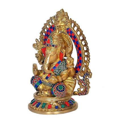 Brassaura® Brass Ganesha Statue | 10 Inch Lord Ganesh Idol