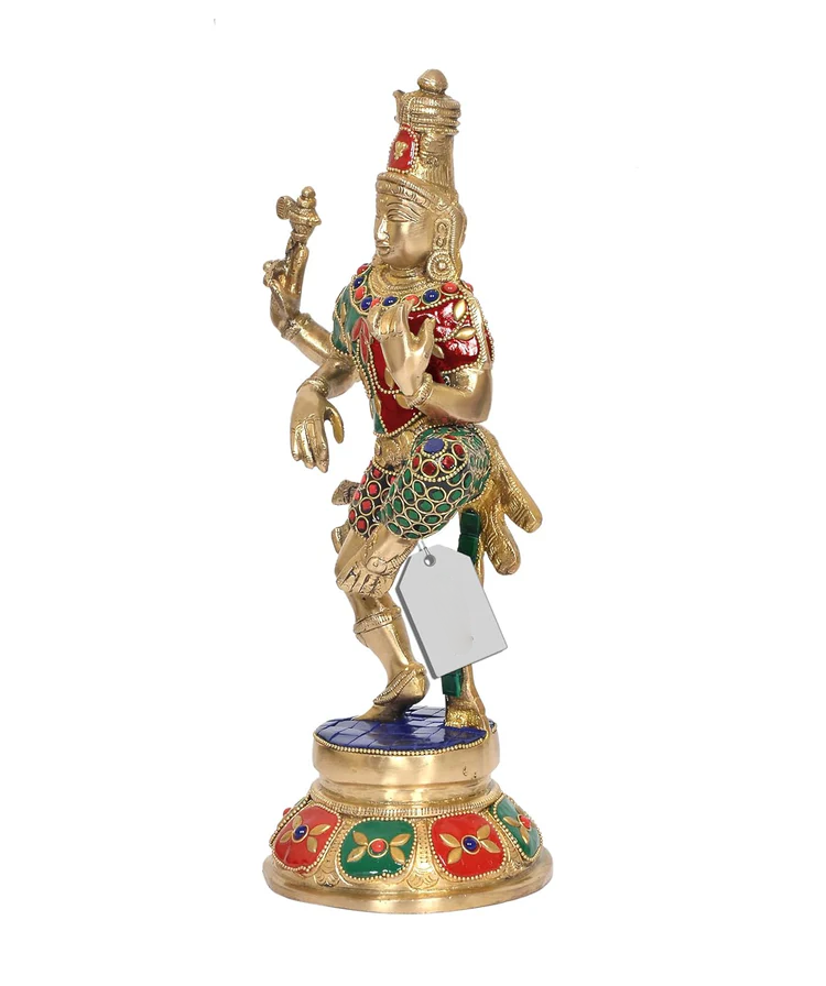 Brassaura® Brass Ardhanrishvara Murti | Height 12 Inches