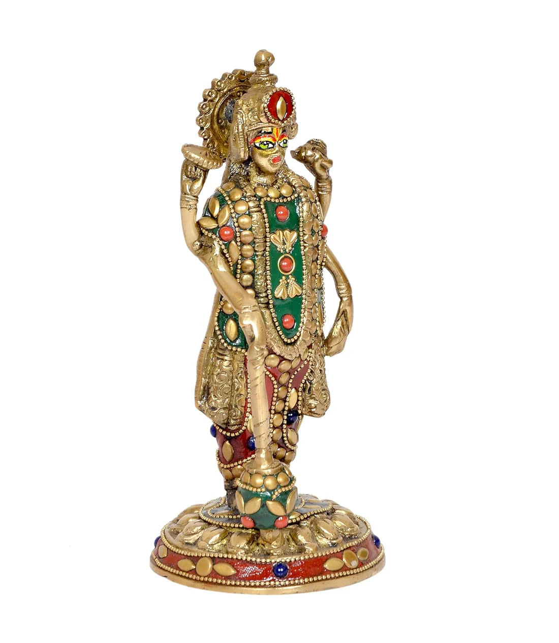 Brassaura® Brass Lord Vishnu Statue | Height 7.5 Inches