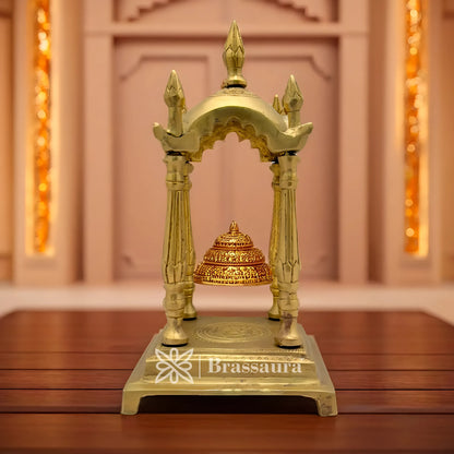 Brassaura™ Brass Temple Statue – Height 10.4 Inches & Weight 2.2 Kgs | Handcrafted Temple Sculpture