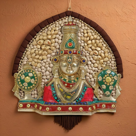 Brassaura™ Decorative Brass Gem Stone Work Bala Ji Wall Hanging – Height 10.2 Inches & Weight 2.55 Kgs | Home & Temple Décor