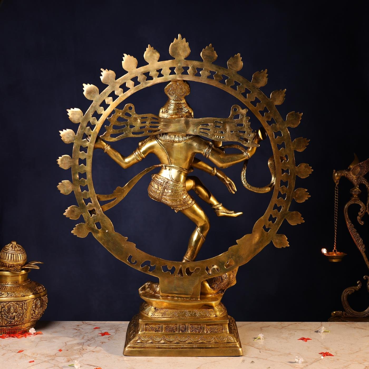 बड़ी पीतल की नटराज मूर्ति, ऊँचाई 32.5 इंच