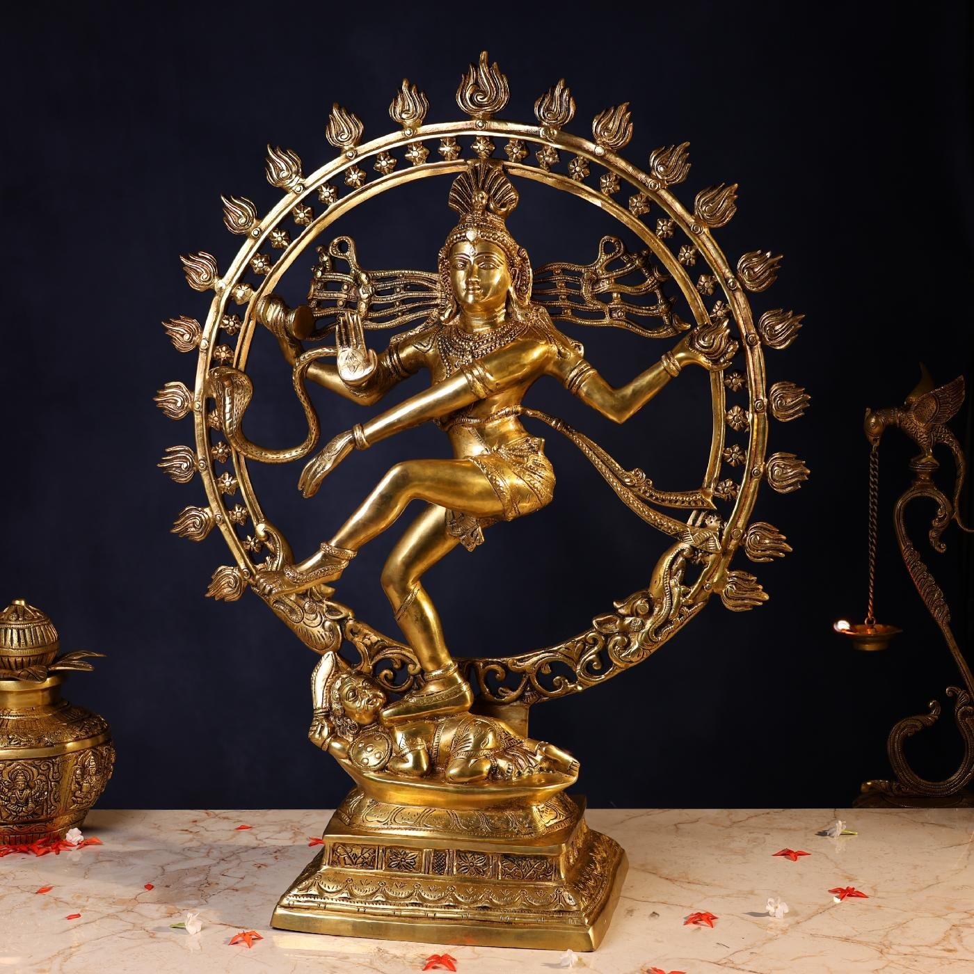 बड़ी पीतल की नटराज मूर्ति, ऊँचाई 32.5 इंच