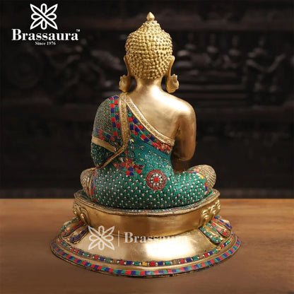 Brass Buddha For Home And Décor Weight 18.54 kg Height 20 Inch