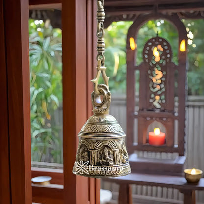 Brassaura™ Brass Bell For Home Décor And Gift Items - Height 26 Inches & Weight 1.95 Kgs