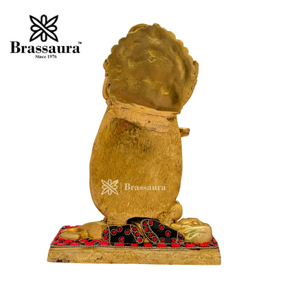 Brass Gem Stone Work Shiva with Kali Mata Idol for Home and Decor Weight 3.9 Kg Height 27 cm