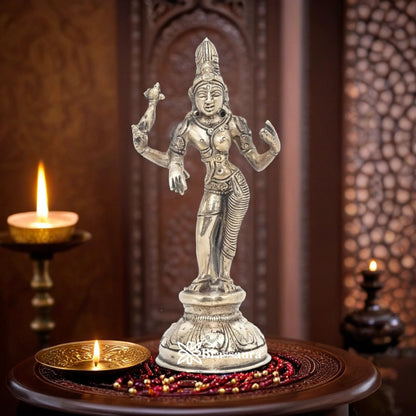 Brass Royal Golden Aardhnareshwar Statue Weight 1.1 kg & Height 8 Inch