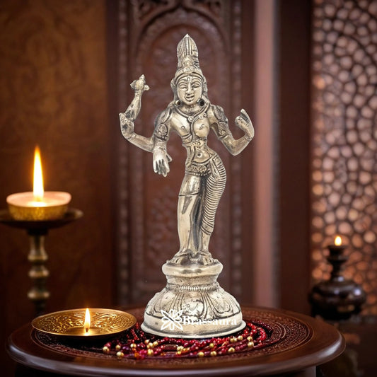 Brass Royal Golden Aardhnareshwar Statue Weight 1.1 kg & Height 8 Inch