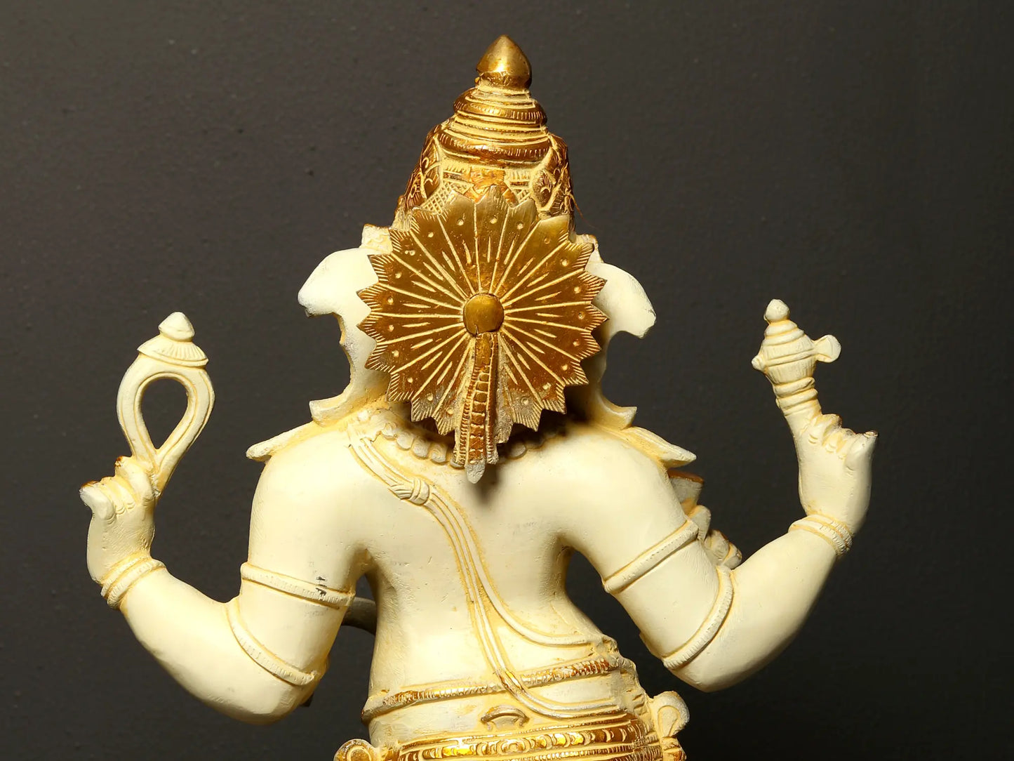 Brassaura™ Colored Standing Lord Ganesha Brass Idol | Height 19.5 Inches & Weight 10.70 kgs