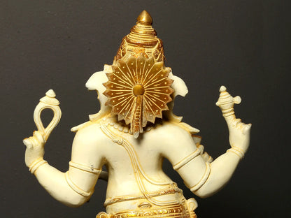 Brassaura™ Colored Standing Lord Ganesha Brass Idol | Height 19.5 Inches & Weight 10.70 kgs