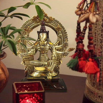 Brassaura® Brass Varahi Statue | Height 8.07 Inches & Weight 2.39 kg