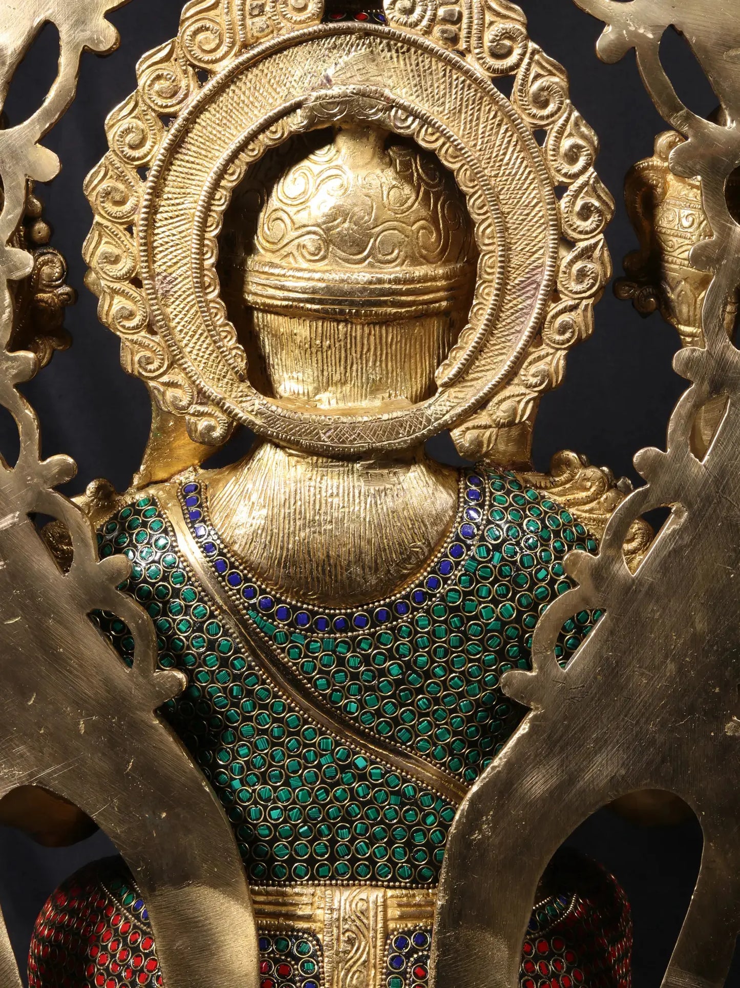 Brassaura™ Sitting Lord Ganesha Idol | Pure Brass with Intricate Detailing | Height 27 Inches & Weight 34.50 Kgs