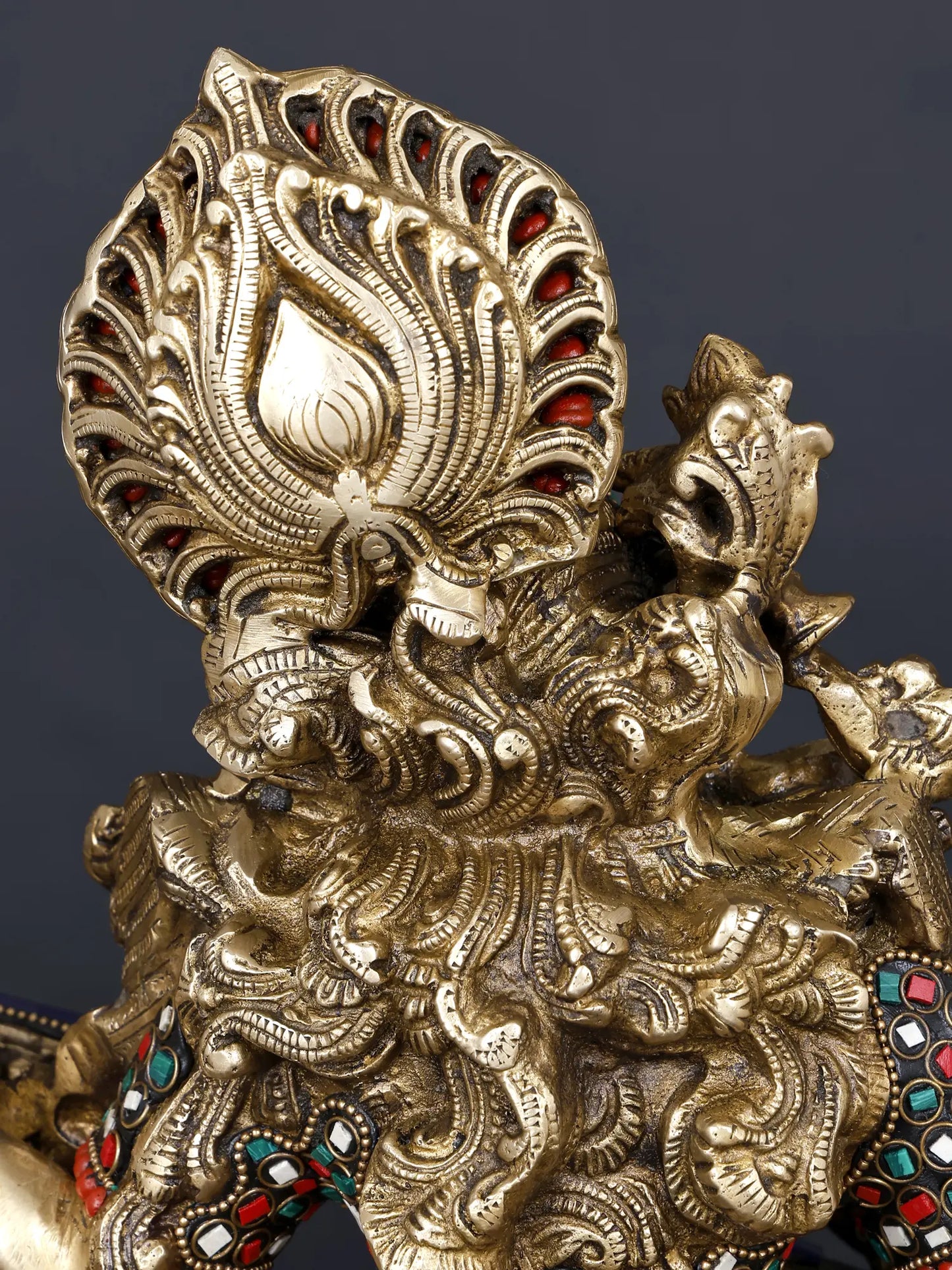Weight 17.15 kg  SARASWATI   Brassaura® Large Brass Goddess Saraswati Statue | 16.93 Inches | 17.15 kg