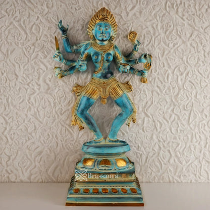 Brassaura™ Brass Bhairava Kali Maa Murti – Height 23.5 Inches & Weight 14 Kgs | Spiritual Hindu Idol