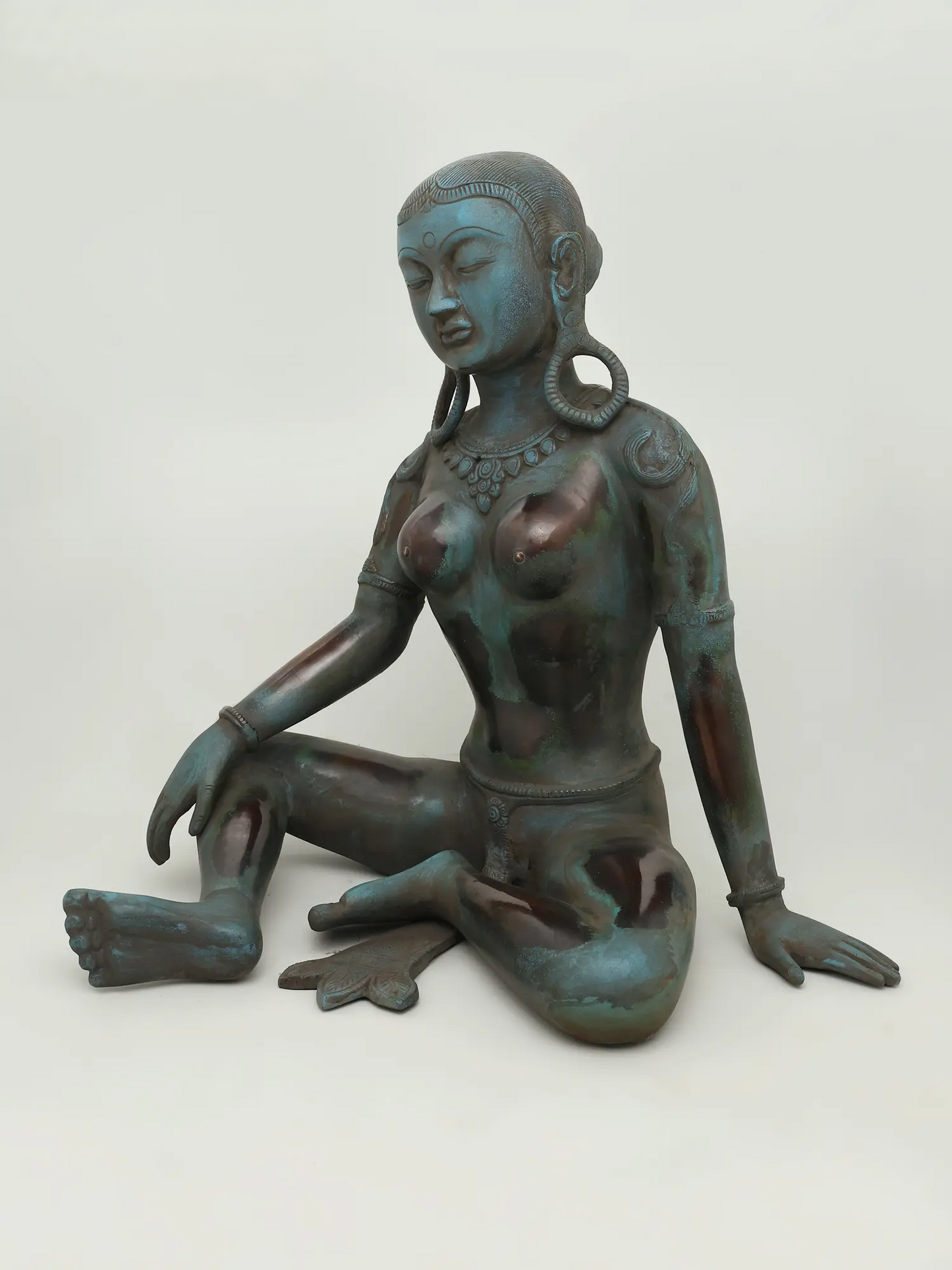 Brassaura® Brass Goddess Parvati Statue | Height 18.5 Inches & Weight 15.19 kg