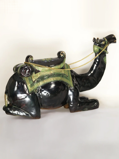 Brassaura® Large Decorative Brass Camel Sculpture | Pure Brass | Height 37 Inches & Weight 123.55 kgs