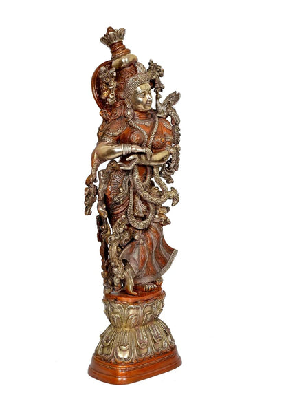 Brassaura® Brass Radha Rani Idol | Height 29 Inches