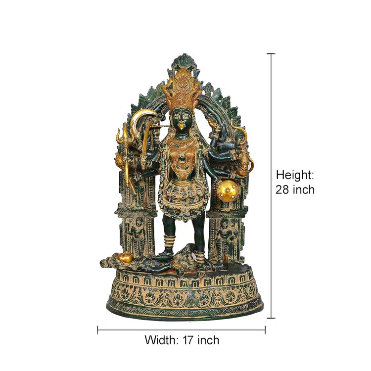 Brassaura® Brass Goddess Mahakali Idol | Height 28 Inches