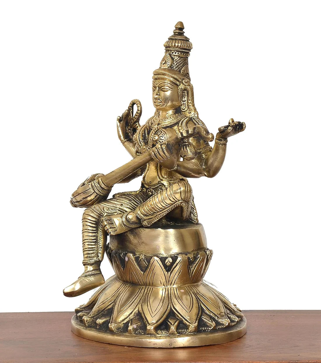 ब्रासोरा® वृंदावन वेणुगोपाल कृष्ण पीतल की प्रतिमा मोर के साथ | एंटीक नीला और सुनहरा रंग | ऊँचाई 20 इंच